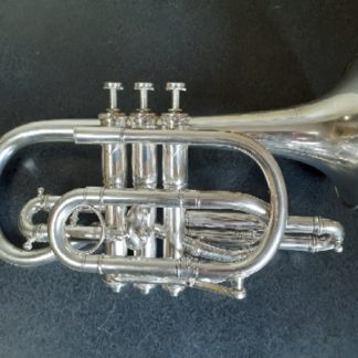 Used Cornet, Vintage Cornet, Silver Cornet, Bb Cornet, A Cornet, C. Bruno & Sons Cornet