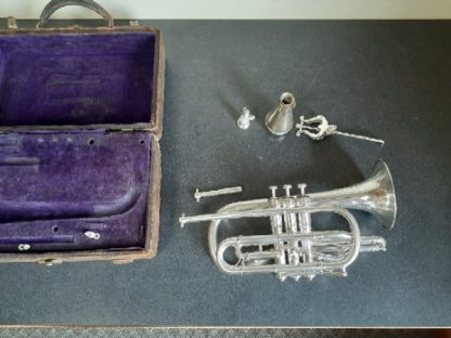 Used Cornet, Vintage Cornet, Silver Cornet, Bb Cornet, A Cornet, C. Bruno & Sons Cornet