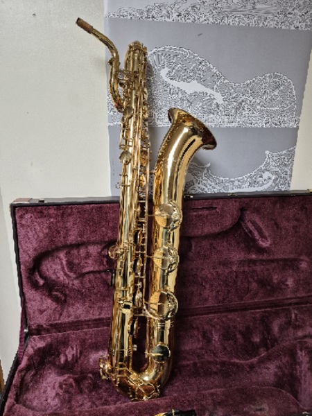 Jupiter Baritone Saxophone, Used Baritone Saxophone, Intermediate Baritone Saxophone, JBS 593 Baritone