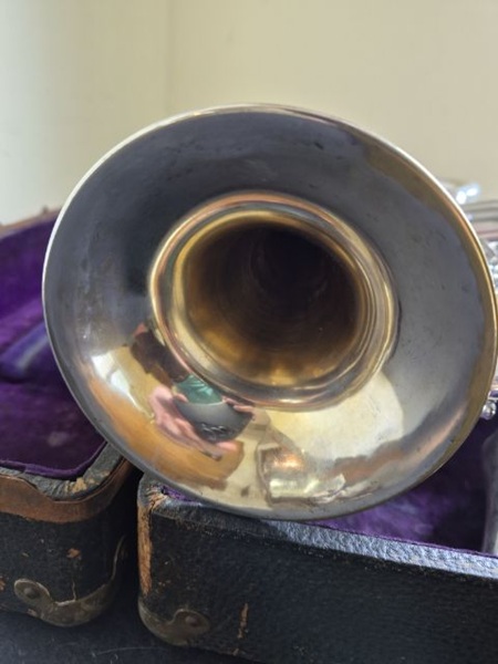 Vintage Cornet, Silver Cornet, Used Cornet, Kaempffe Cornet, Allentown Cornet