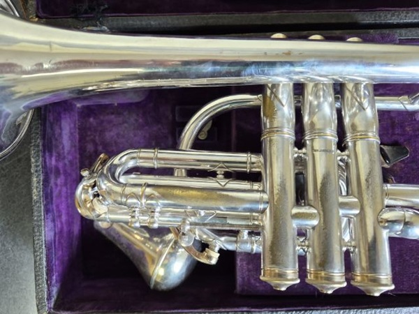 Vintage Cornet, Silver Cornet, Used Cornet, Kaempffe Cornet, Allentown Cornet