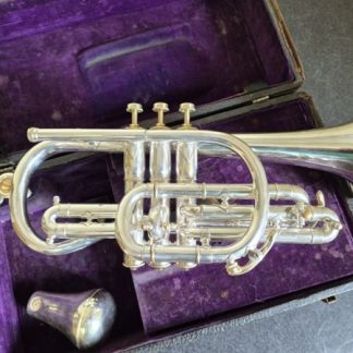 Vintage Cornet, Silver Cornet, Used Cornet, Kaempffe Cornet, Allentown Cornet