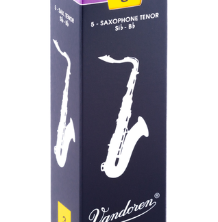 Horn Hospital has Vandoren Tenor Saxophone Reeds, , Sold by a Box of 5, Available in Strengths: #2.5, #3, or #3.5