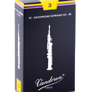 These Vandoren soprano sax reeds are sold by a box of 10.