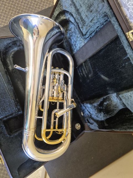 Yamaha YEP842S Custom Euphonium, Silver Euphonium, Used Euphonium, Professional Euphonium, Four Valve Euphonium