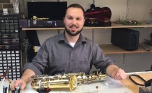 Nick Reparing a Saxophone