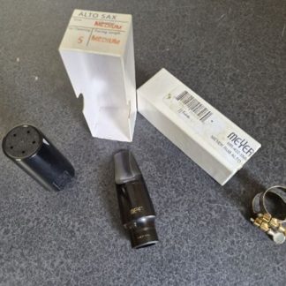 Meyer Alto Saxophone Mouthpiece, Used Alto Saxophone Mouthpiece, Jazz Alto Saxophone Mouthpiece, Meyer 5 Medium Alto Saxophone Mouthpiece
