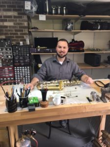 Nick repairing an instrument